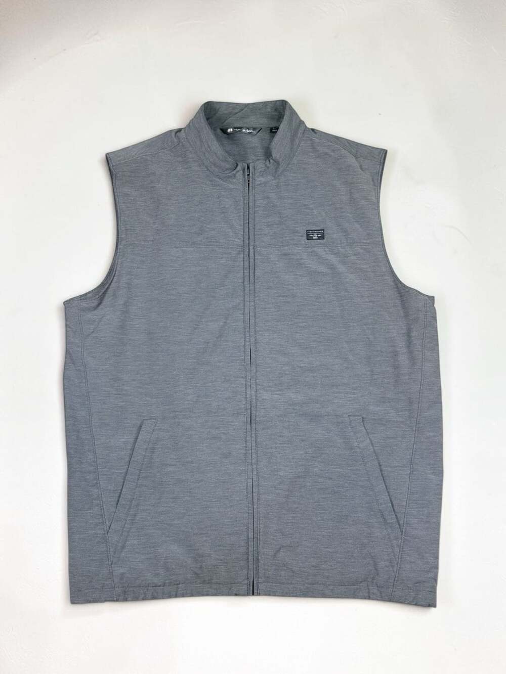 TravisMathew Top Of The Line Golf Vest Size XXL Grey Full Zip